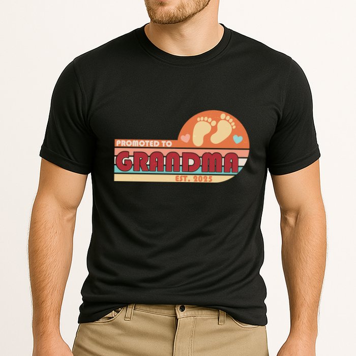 Retro Promoted To Grandma Established 2025 Performance Shirt