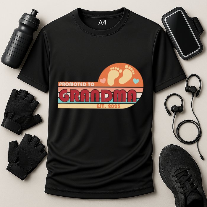 Retro Promoted To Grandma Established 2025 Performance Shirt