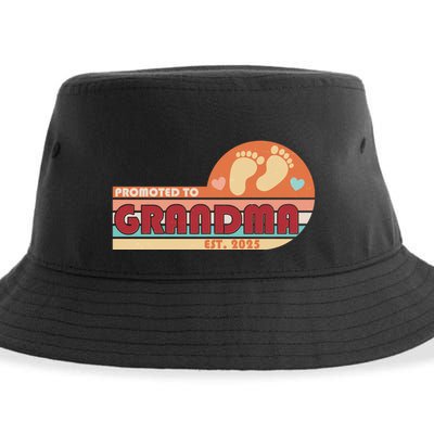 Retro Promoted To Grandma Established 2025 Sustainable Bucket Hat