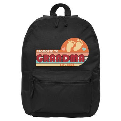 Retro Promoted To Grandma Established 2025 16 in Basic Backpack