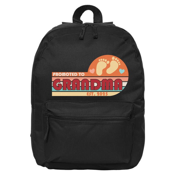 Retro Promoted To Grandma Established 2025 16 in Basic Backpack