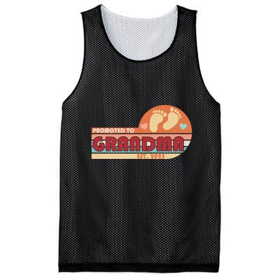 Retro Promoted To Grandma Established 2025 Mesh Reversible Basketball Jersey Tank