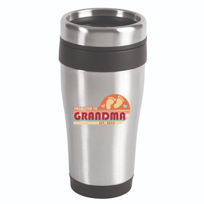 Retro Promoted To Grandma Established 2025 16oz Travel Tumbler