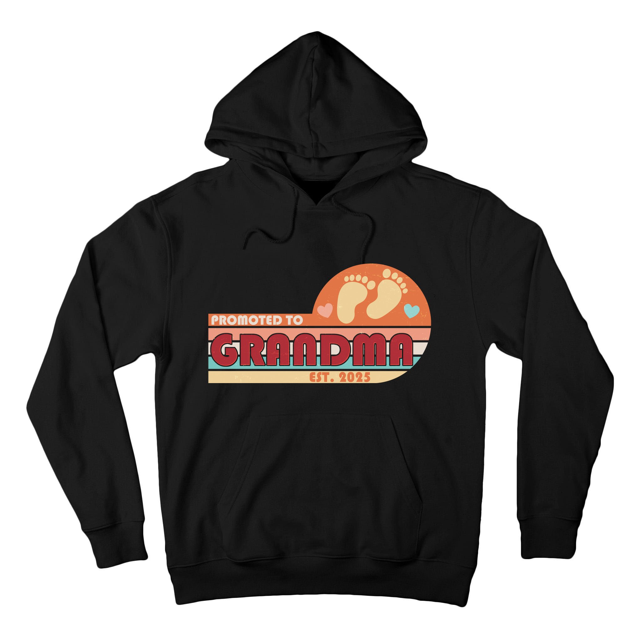 Retro Promoted To Grandma Established 2025 Tall Hoodie