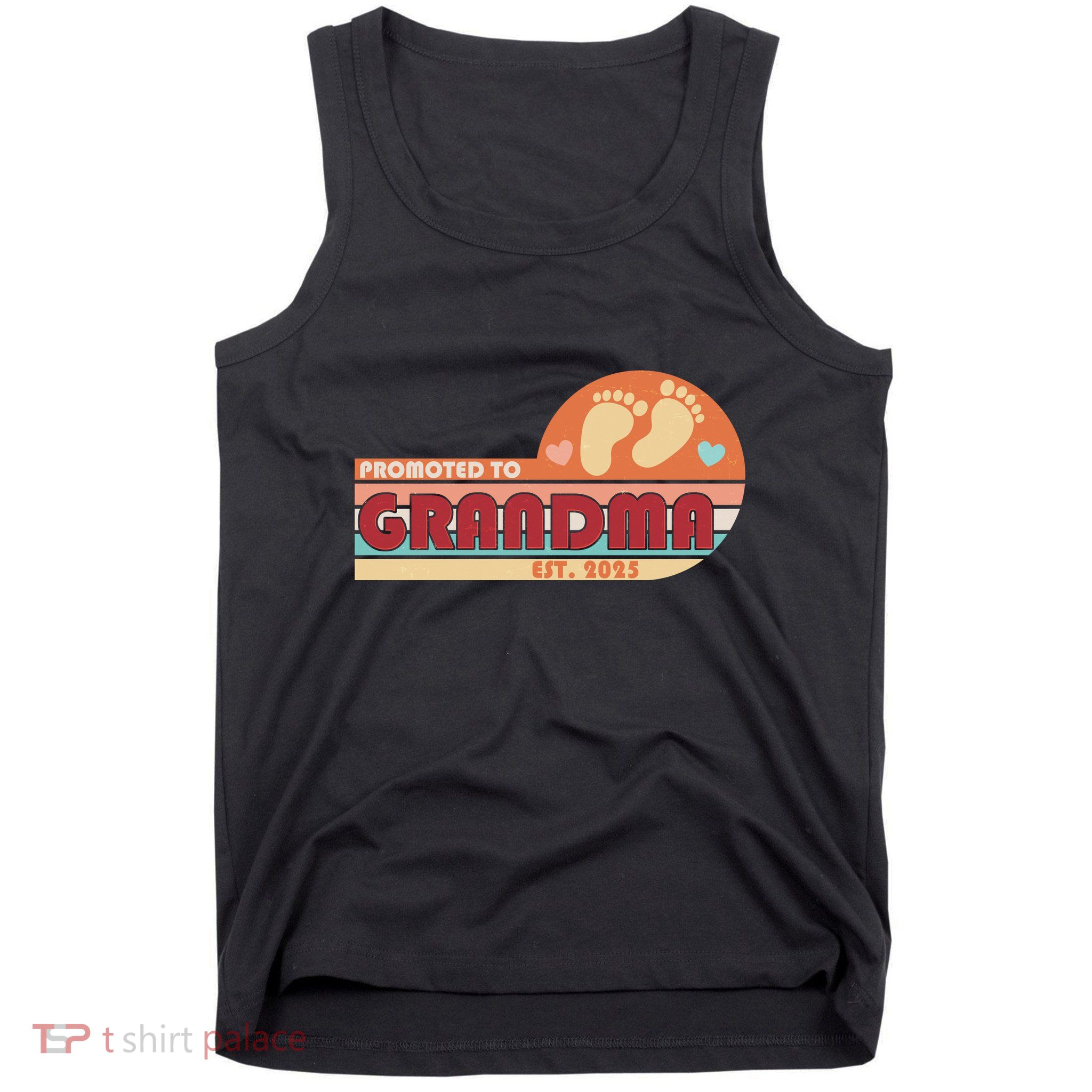 Retro Promoted To Grandma Established 2025 Tank Top