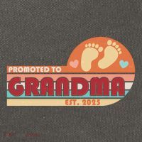 Retro Promoted To Grandma Established 2025 Cotton Canvas Backpack