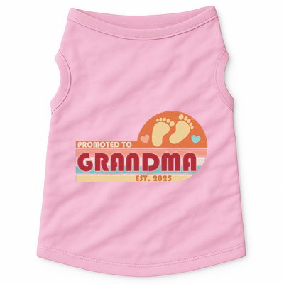 Retro Promoted To Grandma Established 2025 Doggie Tank
