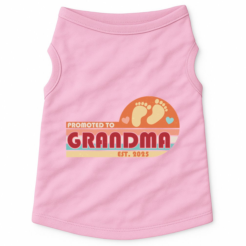 Retro Promoted To Grandma Established 2025 Doggie Tank