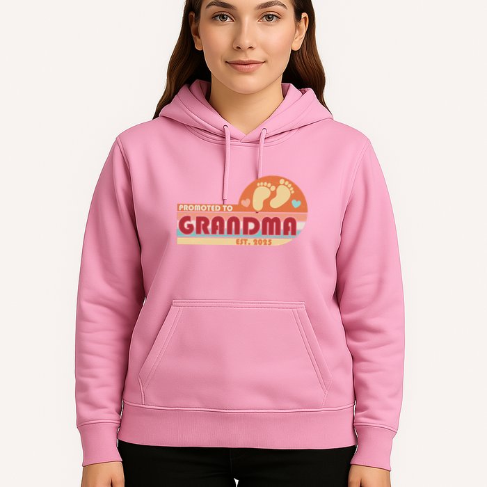 Retro Promoted To Grandma Established 2025 Hoodie