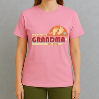 Retro Promoted To Grandma Established 2025 T-Shirt