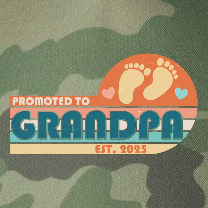 Retro Promoted To Grandpa Established 2025 Legacy Tie Dye Trucker Hat