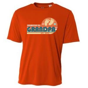 Retro Promoted To Grandpa Established 2025 Cooling Performance Crew T-Shirt