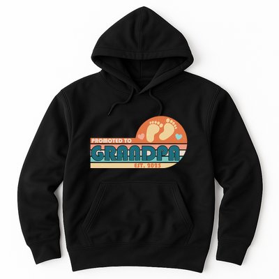 Retro Promoted To Grandpa Established 2025 Hoodie
