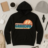 Retro Promoted To Grandpa Established 2025 Hoodie