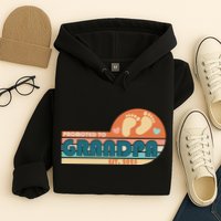 Retro Promoted To Grandpa Established 2025 Hoodie