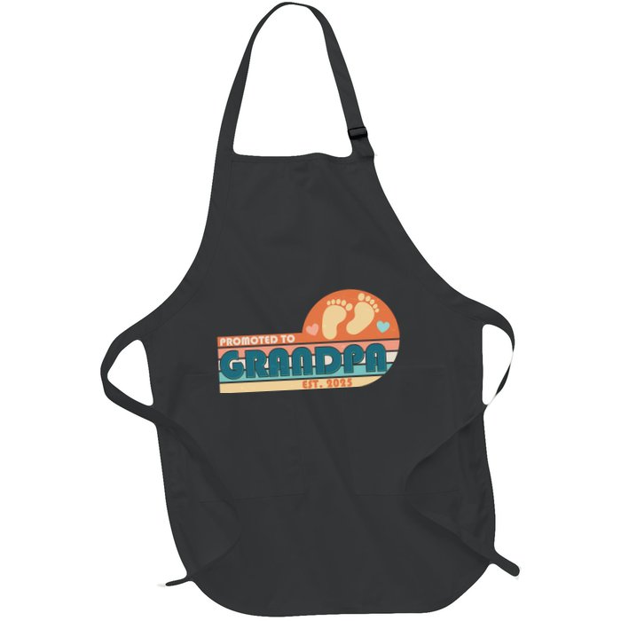 Retro Promoted To Grandpa Established 2025 Apron