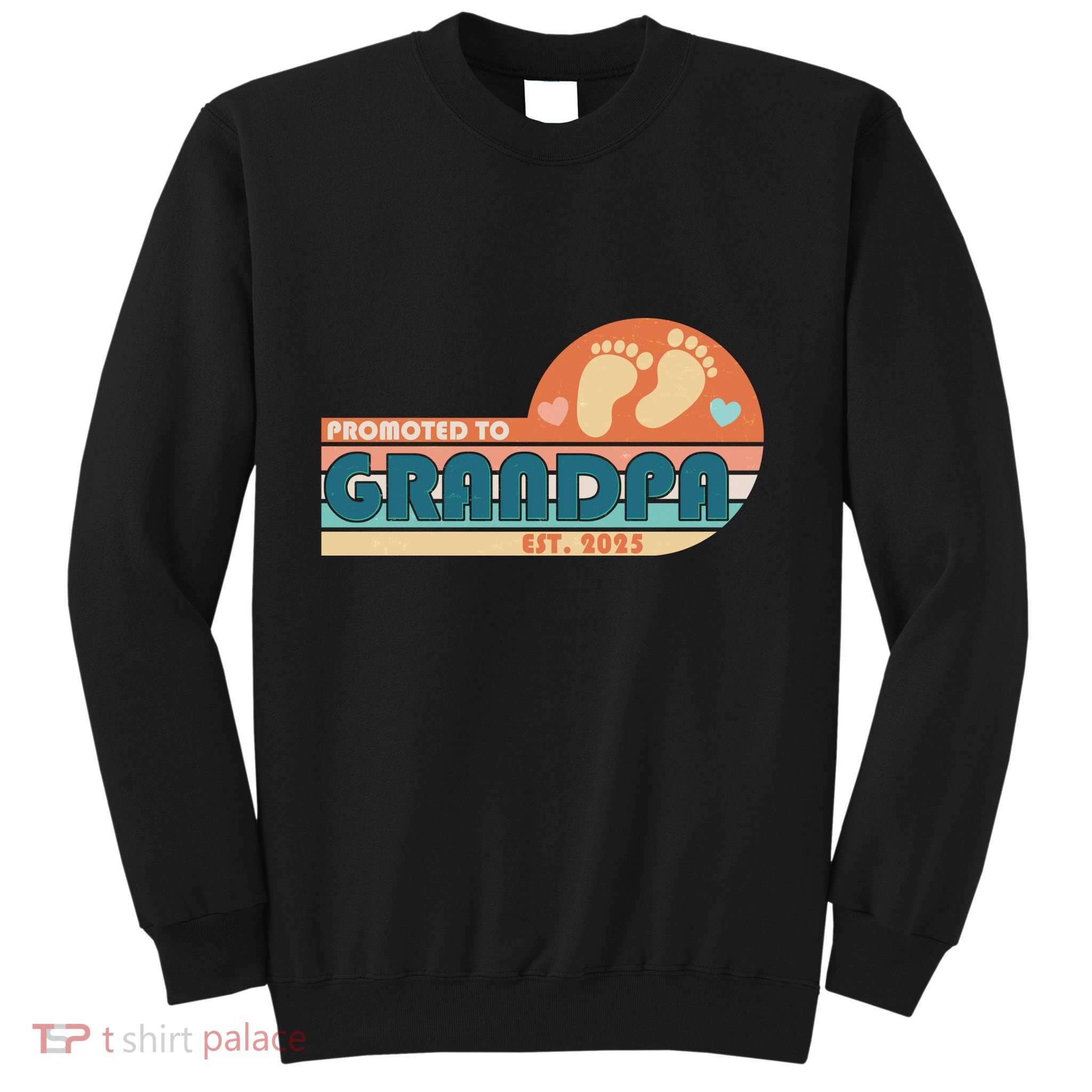 Retro Promoted To Grandpa Established 2025 Sweatshirt