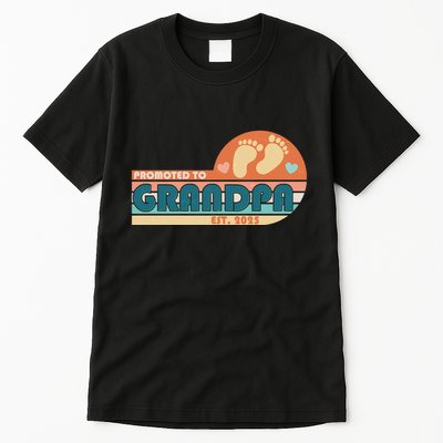 Retro Promoted To Grandpa Established 2025 Tall T-Shirt
