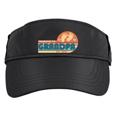 Retro Promoted To Grandpa Established 2025 Adult Drive Performance Visor