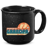 Retro Promoted To Grandpa Established 2025 15oz Campfire Ceramic Mug