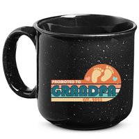 Retro Promoted To Grandpa Established 2025 15oz Campfire Ceramic Mug