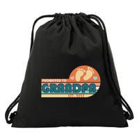 Retro Promoted To Grandpa Established 2025 Drawstring Bag