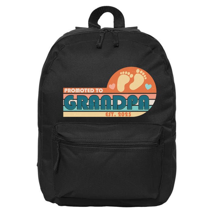 Retro Promoted To Grandpa Established 2025 16 in Basic Backpack