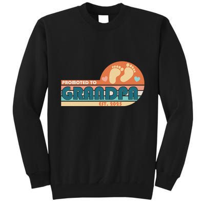 Retro Promoted To Grandpa Established 2025 Tall Sweatshirt