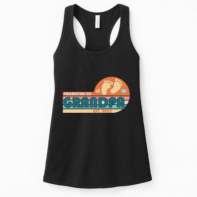 Retro Promoted To Grandpa Established 2025 Womens Tank Top