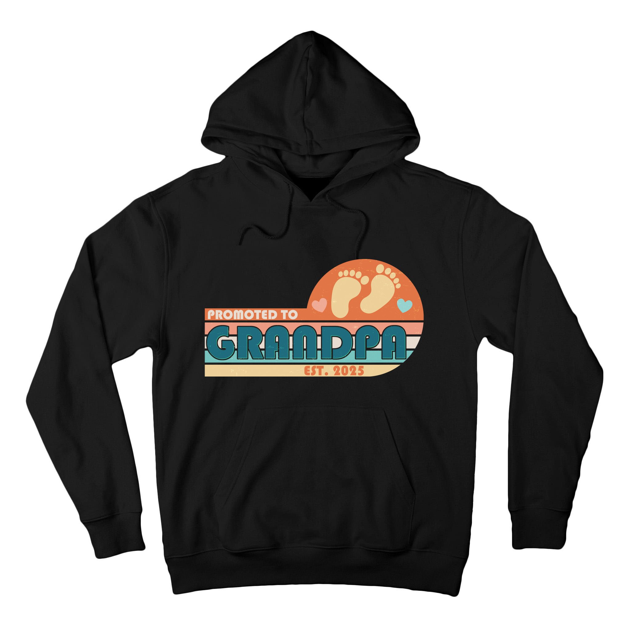 Retro Promoted To Grandpa Established 2025 Tall Hoodie