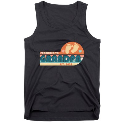 Retro Promoted To Grandpa Established 2025 Tank Top