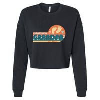 Retro Promoted To Grandpa Established 2025 Cropped Pullover Crew