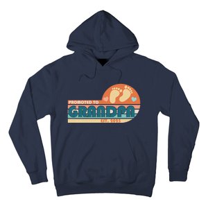 Retro Promoted To Grandpa Established 2025 Hoodie