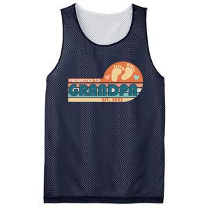 Retro Promoted To Grandpa Established 2025 Mesh Reversible Basketball Jersey Tank