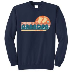 Retro Promoted To Grandpa Established 2025 Tall Sweatshirt