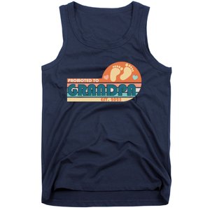 Retro Promoted To Grandpa Established 2025 Tank Top