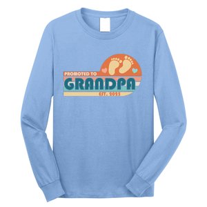 Retro Promoted To Grandpa Established 2025 Long Sleeve Shirt