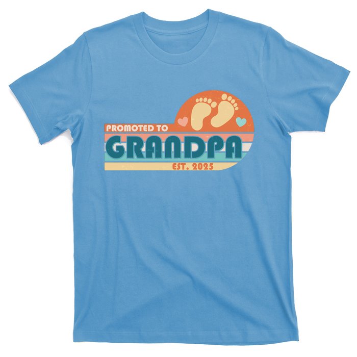 Retro Promoted To Grandpa Established 2025 T-Shirt