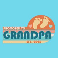 Retro Promoted To Grandpa Established 2025 Button