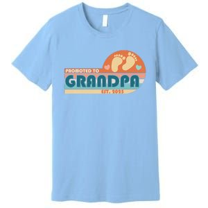 Retro Promoted To Grandpa Established 2025 Premium T-Shirt