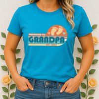 Retro Promoted To Grandpa Established 2025 Womens T-Shirt