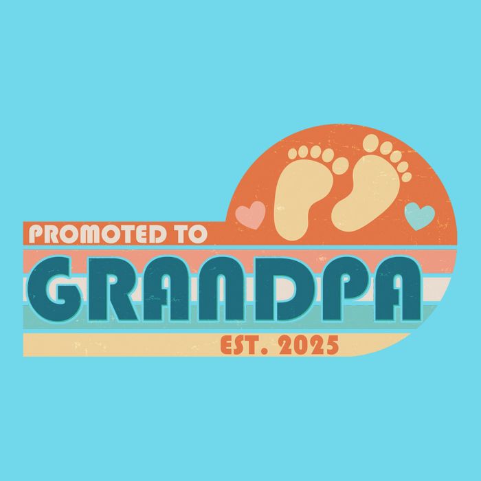 Retro Promoted To Grandpa Established 2025 Women's V-Neck T-Shirt