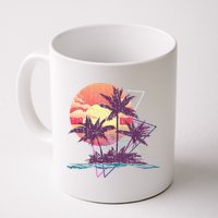 Retro Palm Trees Beach Sunset Tropical Summer Mug