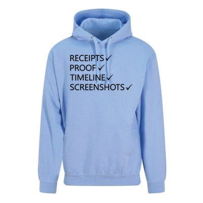 Receipts Proof Timeline Screenshots Unisex Surf Hoodie