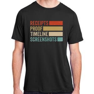 Receipts Proof Timeline Screenshots Retro Adult ChromaSoft Performance T-Shirt