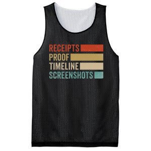 Receipts Proof Timeline Screenshots Retro Mesh Reversible Basketball Jersey Tank