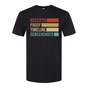 Receipts Proof Timeline Screenshots Retro Softstyle CVC T-Shirt