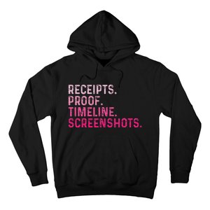 Receipts Proof Timeline Screenshots Hoodie