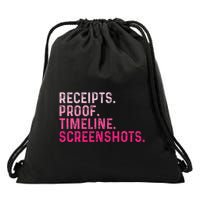 Receipts Proof Timeline Screenshots Drawstring Bag