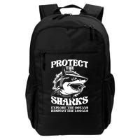 Retro Protect The Sharks Explore The Oceans Respect The Locals Shark Week Lover Backpack